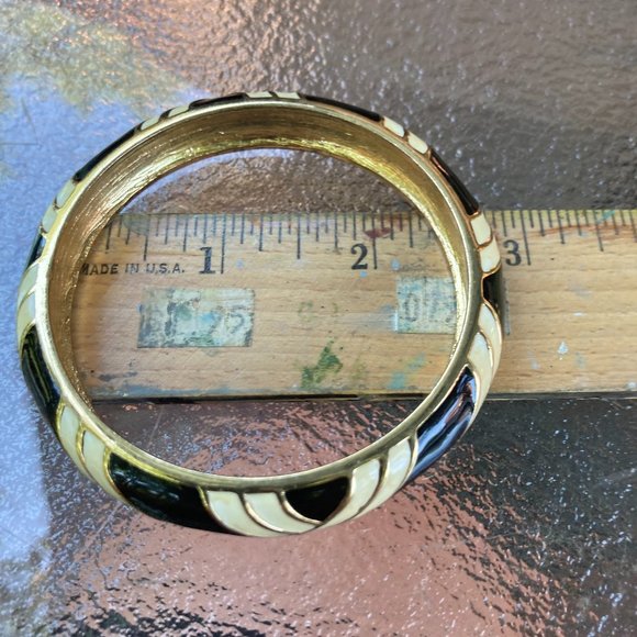 J Crew black, gold and white bangle bracelet - Picture 5 of 8